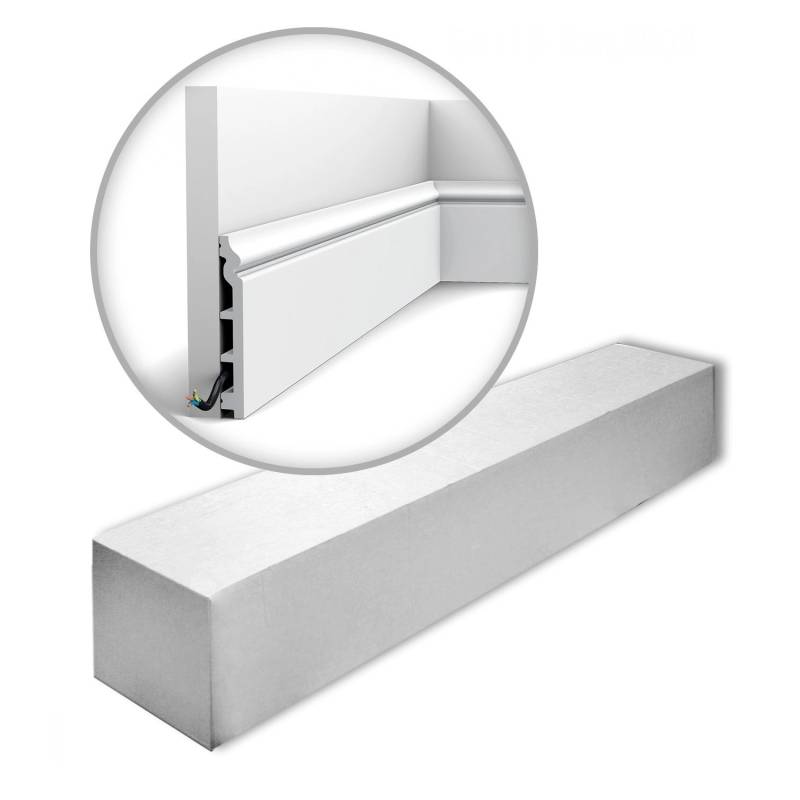 ORAC DECOR SX118-RAL9003-Box LUXXUS Zierleisten 1 Karton 14 Sockelleisten 28 m Weiß von ORAC