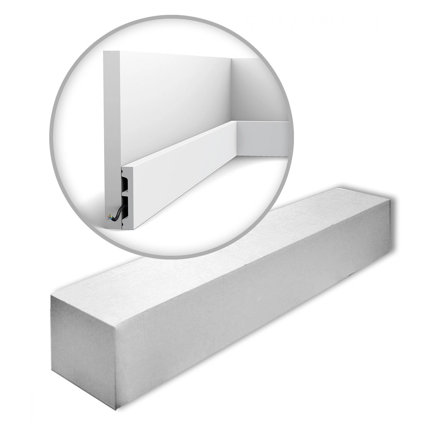 ORAC DECOR SX157-RAL9003-Box AXXENT Sockelleisten 1 Karton 39 Wandleisten 78 m Weiß ORAC DECOR SX157-RAL9003-Box AXXENT Sockelleisten 1 Karton 39 Wandleisten 78 m Weiß von ORAC