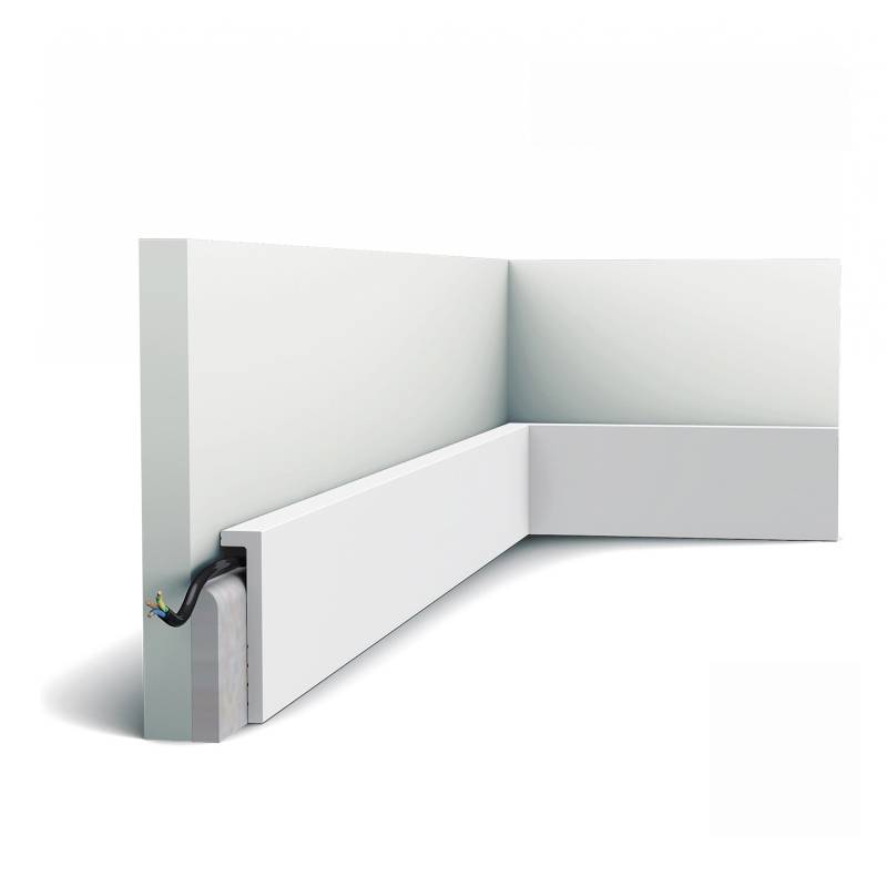 ORAC DECOR SX171-RAL9003 AXXENT SQUARE Sockelleiste bereits lackiert 2 m Weiß von ORAC