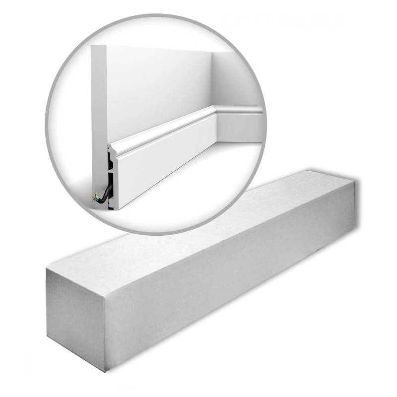 ORAC DECOR SX173-RAL9003-Box AXXENT Sockelleisten 1 Karton 20 Stuckleisten 40 m Weiß von ORAC