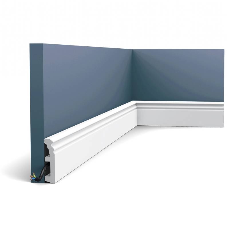ORAC DECOR SX195 LUXXUS HAMBURG Sockelleiste Zierleiste Stuckleiste 2 m 200 cm x 1,9 cm x 8 cm Weiß von ORAC