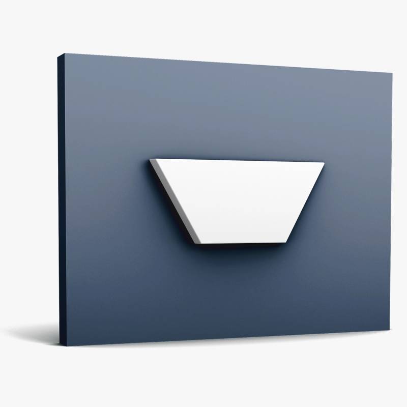 ORAC DECOR W101ODERN TRAPEZIUM 3D Wandpaneel Zierlement, 15 cm x 34,5 cm x 2,9 cm Weiß von ORAC