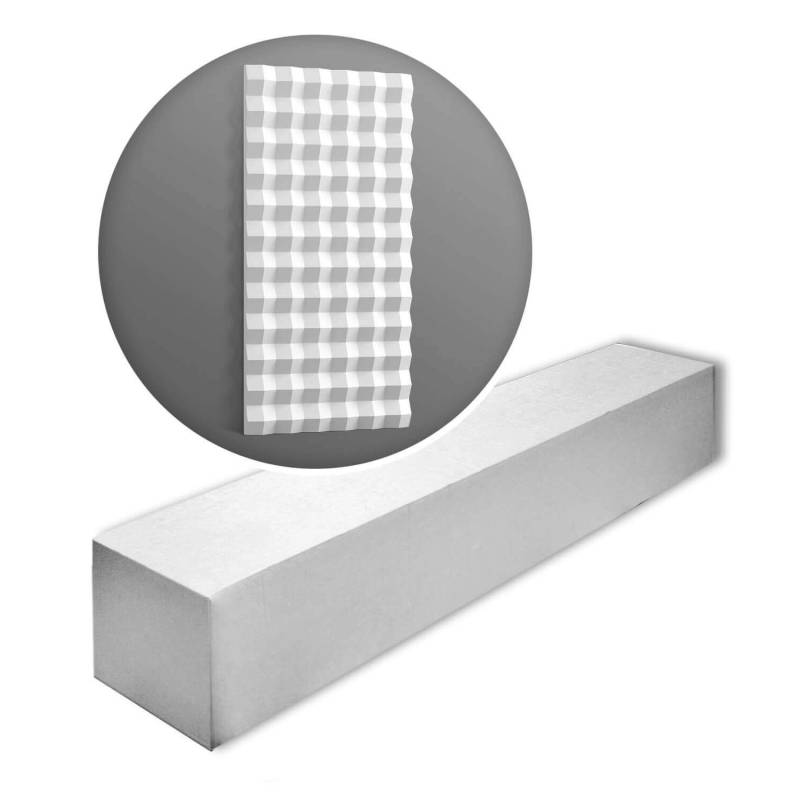 ORAC DECOR W115-Box Slope 3D Wandpaneele 1 Karton Set mit 7 Paneelen 14 m Weiß von ORAC