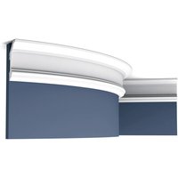 Orac - Dekor Profil Decor C321F luxxus flexible Leiste Eckleiste Zierleiste Decken Stuck Gesims Dekorleiste 2 Meter - weiß von ORAC