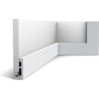 Orac - Sockelleiste Decor SX157-RAL9003 axxent square Sockelleiste Wandleiste Zierleiste bereits lackiert modernes Design signalweiß 2 m von ORAC
