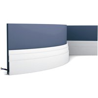 Orac - Sockelleiste Decor SX180F modern high line Flexible Leiste Zierleiste Modernes Design weiß 2m von ORAC