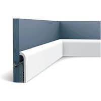 Orac - Sockelleiste Decor SX185 luxxus cascade Zierleiste Stuckleiste Modernes Design weiß 2m - weiß von ORAC