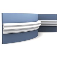 Orac - Wand- und Friesleiste Decor P4025F luxxus autoire flexible Zierleiste Stuckleiste Zeitloses Klassisches Design weiß 2 m - weiß von ORAC