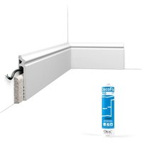 Pack 10 mètres Plinthe de rénovation SX186 avec colle - Orac x Cimaises-et-plus - 13,8 x 2,2 x 200cm (h x p x L) - surplinthe décorative polymère von ORAC