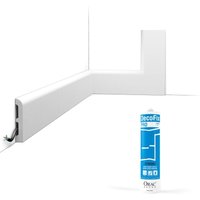 Pack 10 mètres Plinthes SX183 avec colle - Orac x Cimaises-et-plus - 7,5x1,3x200cm (h x p x L) - plinthe décorative polymère von ORAC