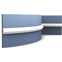 Profilleiste Friesleiste Stuck PX103F axxent flexible Wandleiste Zierleiste Profil Wand Rahmen 2 Meter - weiß von ORAC