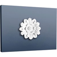 Rosette Stuck Orac Decor R12 Luxxus Deckenrosette Decken Stuckrosette Blätter Dekor Klassisch weiß 20 cm Durchmesser von ORAC