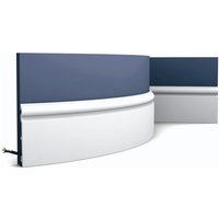 Orac - Sockelleiste Decor SX138F axxent flexible Zierleiste Stuckleiste Modernes Design weiß 2m von ORAC
