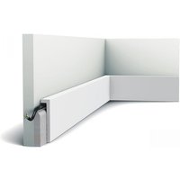 Orac - Sockelleiste Decor SX171-RAL9003 axxent square Zierleiste Stuckleiste Abdeckleiste bereits lackiert zeitloses Modernes Design signalweiß 2 m von ORAC