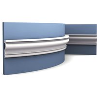 Orac - Türumrandung Decor DX174F luxxus flexible Sockelleiste Wandleiste Zeitloses Klassisches Design weiß 2m - weiß von ORAC