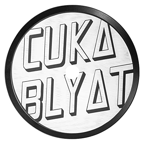 ORACLE HOOKAH Kohleteller Shisha Teller Schwarz-Weiß - 20cm Alu Ascheteller mit Motiv (kohleteller-blyat) von ORACLE HOOKAH