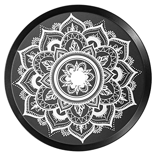 ORACLE HOOKAH Kohleteller Shisha Teller Schwarz-Weiß - 20cm Alu Ascheteller mit Motiv (kohleteller-mandala) von ORACLE HOOKAH