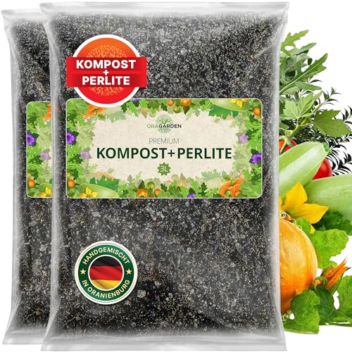 ORAGARDEN Kompost 6L – Komposterde für Pflanzen und Garten – mit Perlite für lockeren Boden von ORAGARDEN