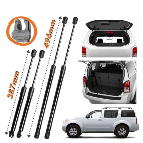 Gasfeder Dämpfer Heckklappe Für Nissan Für Pathfinder R51 2 Stück Auto-Heckfensterglas Oder 2 Stück Heckklappengas Federstoßdämpfer-Stützstrebe Stützstange Gasfeder Heckklappe ( Größe : Only 2pcs Wind von ORANGES