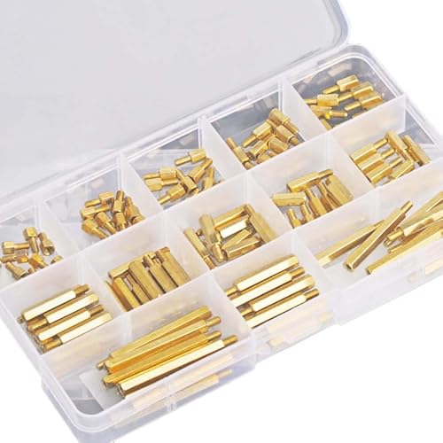 ORANXIN 40 Stücke M6 Messing Standoffs Schrauben Einzelnes Ende Innengewinde Hex Spacers Muttern PCB Motherboard Hexagonal Abstandshalter Assortment Kit von ORANXIN