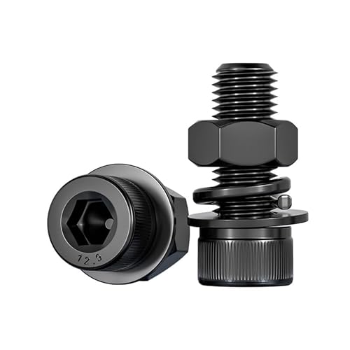 ORANXIN M12 x 35mm 2 Pcs Klasse 12.9 Hochfester Innensechskant Zylinderkopfschrauben Unterlegscheiben Mutter Bolzen Sets Fassungskappen Bolzen Tassenkopf Kombinationen Schrauben von ORANXIN