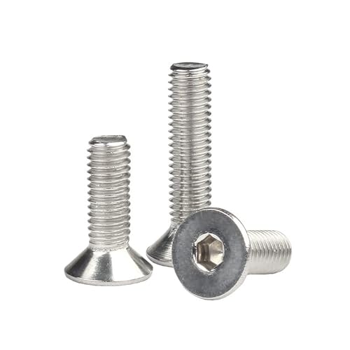 ORANXIN M2 x 4mm 50 Pcs Senkkopfschrauben Bolzen Edelstahl 304 Hex Innensechskant Schrauben Flachkopf Maschine Inbusschrauben von ORANXIN