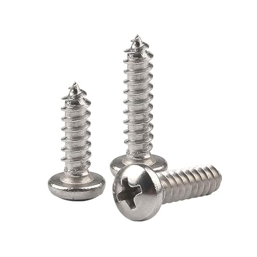 ORANXIN M2 x 5mm 100 Pcs Runder Kopf Holzschrauben Edelstahl 304 Selbstschneidend Kreuzschlitz Pan Kopf Selbstbohrende Schrauben von ORANXIN