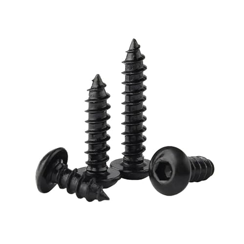 ORANXIN M3 x 10mm 50 Pcs Kohlenstoffstahl Runder Kopf Innensechskant Selbstschneidende Schrauben Pan Kopf Selbstbohrende Holzschrauben von ORANXIN