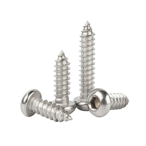 ORANXIN M3 x 30mm 20 Pcs Edelstahl 304 Runder Kopf Innensechskant Selbstschneidende Schrauben Pan Kopf Selbstbohrende Holzschrauben von ORANXIN