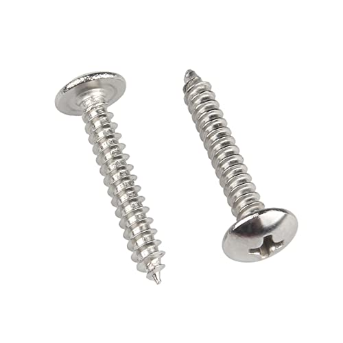 ORANXIN M3 x 6mm 50 Stk Runder Kopf Holzschrauben 304 Edelstahl Kreuzschlitz Mushroom Selbstbohrende Selbstschneidend Schrauben von ORANXIN