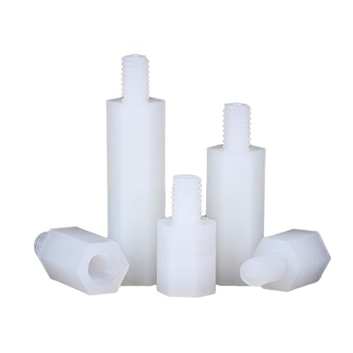 ORANXIN M4 x 25 +6mm 20 Pcs Kunststoffe Standoffs Schrauben Einzelnes Ende Innengewinde Isolierung Stud Hex Spacers Nylon Hexagonal Abstandshalter von ORANXIN