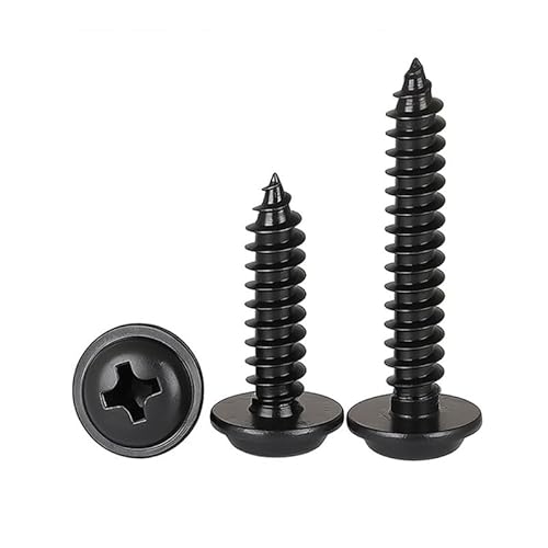 ORANXIN M5 x 10mm 20 Pcs Rundkopf Selbstschneidende Schrauben mit Unterlegscheibe Edelstahl 304 Schrauben Kreuz Linsenkopf Holzschraube von ORANXIN