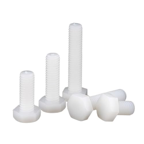 ORANXIN M6 x 60mm 10 Pcs Plastik Sechskantbolzen Nylon Sechskantschrauben Isolierung Außensechskant Schrauben Metrisch Mechanischen Befestigungen von ORANXIN