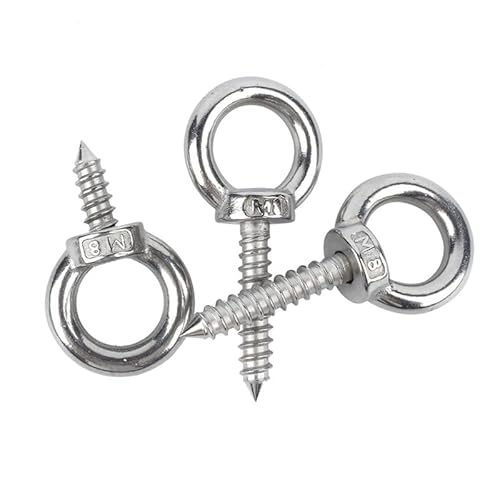 ORANXIN M8 x 150mm 1 Pcs Öschrauben Edelstahl 304 Mit Ring Selbstschneidende Schrauben Ösen Haken Ringförmig Audio Selbstbohrende Schrauben von ORANXIN
