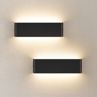 2 Stücke Wandleuchte Innen 30CM, 12W Wandlampe mit Up und Down Lichtquelle, 3000k Warmweiß Moderne LED Lampe, Wandlichter aus Aluminium-Druckguss von ORAYMIN