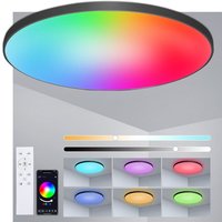 Deckenleuchte Schwarz Lampe RGB Küchenlampe Dimmbar Deckenpanel von ORAYMIN