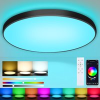 Deckenleuchten RGB Steuerbar via App Dimmbar Schwarz von ORAYMIN