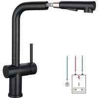 Oraymin - Küchenarmatur Wasserhahn Küche Niederdruck Armatur Schwarz von ORAYMIN
