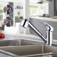 Küchenarmatur mit Ausziehbare Brause, Wasserhahn Küche Einhebelmischer mit 360° Drehbar, Hochdruck Mischbatterie Spültischarmatur mit 2 Küchenarmatur mit Ausziehbare Brause, Wasserhahn Küche Einhebelmischer mit 360° Drehbar, Hochdruck Mischbatterie Spültischarmatur mit 2 von ORAYMIN