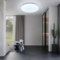 LED Deckenlampe Dimmbar 28cm, LED Deckenleuchte mit Fernbedienung 24W 2400LM Sternenhimmel Rund Lampe für Schlafzimmer 3000K-6500K LED Deckenlampe Dimmbar 28cm, LED Deckenleuchte mit Fernbedienung 24W 2400LM Sternenhimmel Rund Lampe für Schlafzimmer 3000K-6500K von ORAYMIN