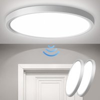 LED Deckenleuchte mit Bewegungsmelder Weiß zwei Stück 4000K von ORAYMIN