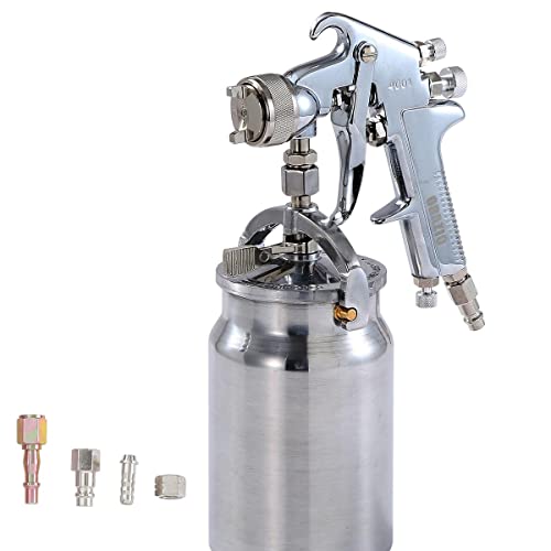 ORAZIO Air Farbspritzpistole Luftlackierpistole, Professionelle Qualität 1000ml 1,8mm Düse Hochdruck Großvolumen Saugzufuhr Autos LKW Möbel Lackierpistole 225260 von ORAZIO