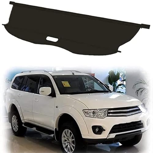 ORBHES Ausziehbare Kofferraumabdeckung Rollo,Kompatibel mit Mitsubishi Pajero Sport 2012-2015,Abdeckung Kofferraumabdeckung,A-Black von ORBHES