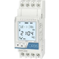 Orbis - Zeitschalttechnik data log 230 v Hutschienen-Zeitschaltuhr digital 250 v/ac von ORBIS