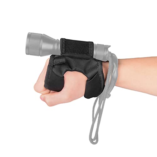 ORCATORCH Tauch-Taschenlampen-Handschuh, freihändige Taschenlampen-Halterung, universal, verstellbare Handschlaufe, Tauchlicht-Zubehör (nicht im Lieferumfang enthalten) von ORCATORCH
