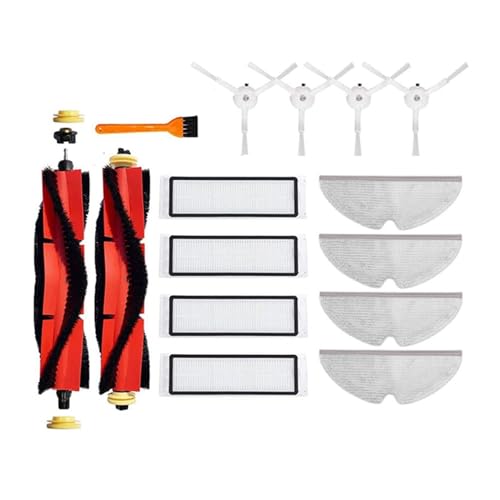 ORCOW Kompatibel mit Roborock S5 S502-00 S502-02 S5 Max S6 S6 Maxv S6 Pure E4 E5 Roboter-Staubsauger-Ersatzteil, Hauptseitenbürste, Filter, Mopp-Ersatz von OrcoW