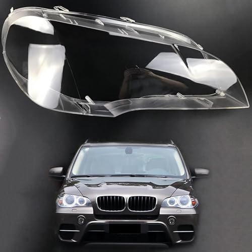 ORCOW ScheinwerfergläSer GläSer Streuscheiben FüR BMW X5 E70 2007 2008 2009 2010 2011 2012 2013, Transparentes Polycarbonat, Links Oder Rechts 1st,Left von ORCOW