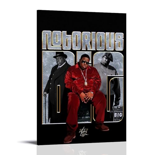 OREAUORN Biggie Smalls Notorious Poster, Wandkunst, Leinwandbezug, ästhetisches Vintage-Poster, dekoratives Gemälde für Wohnzimmer, Schlafzimmer, 30 x 45 cm, Rahmenstil OREAUORN Biggie Smalls Notorious Poster, Wandkunst, Leinwandbezug, ästhetisches Vintage-Poster, dekoratives Gemälde für Wohnzimmer, Schlafzimmer, 30 x 45 cm, Rahmenstil von OREAUORN