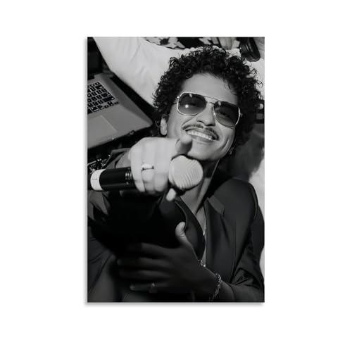 OREAUORN Bruno Mars (5) Poster, Wandkunst, Leinwand, ästhetisches Vintage-Poster, dekoratives Gemälde für Wohnzimmer, Schlafzimmer, 30 x 45 cm, ungerahmter Stil von OREAUORN
