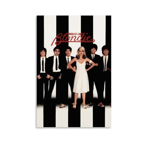 OREAUORN Poster, Motiv: Blondie Parallel-Linien, Leinwandbezug, ästhetisches Vintage-Poster, dekoratives Gemälde für Wohnzimmer, Schlafzimmer, 60 x 90 cm, ungerahmter Stil OREAUORN Poster, Motiv: Blondie Parallel-Linien, Leinwandbezug, ästhetisches Vintage-Poster, dekoratives Gemälde für Wohnzimmer, Schlafzimmer, 60 x 90 cm, ungerahmter Stil von OREAUORN
